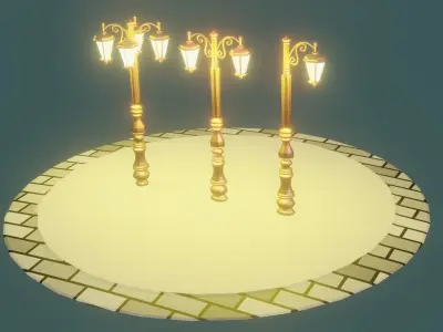 Street Light Low-poly 3D model