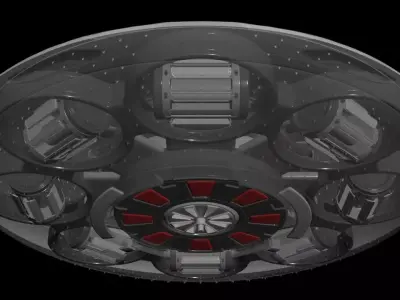 Electric VTOL - Octo Cyclotron - Concept 3D model