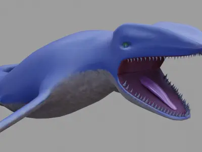 Mosasaurus Low Poly - Rigged Low-poly 3D model