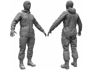 Russian Military Uniform Gorka High Poly 3D model