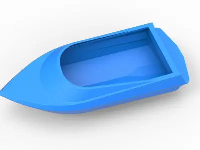 Speed boat hull Version 2 Scale 1 to 25 3D print model