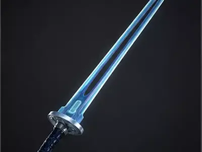 Frostcore Blade Low-poly 3D model