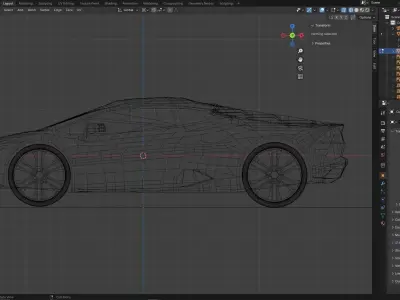 Low Poly Super Car 1 Free low-poly 3D model