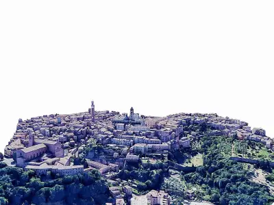 The historic centre of Siena Low-poly 3D model