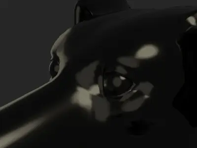 Dog sculpture 3D model