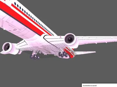 Jet aircraft Low-poly 3D model