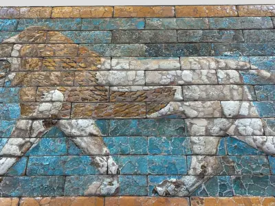 Babylonian lion-relief- Ishtar Gate Low-poly 3D model