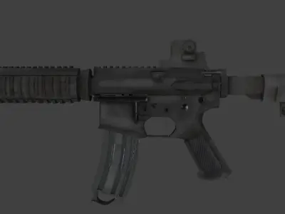 MK18 Assault Rifle  LOW POLY  Low-poly 3D model