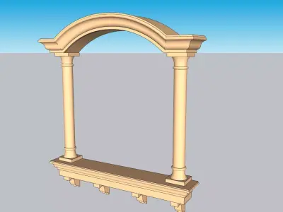 indian jodhpuri stone jharokha window 3d modal 3D model