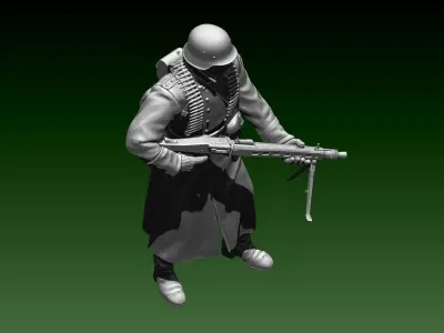 German officer 3D print model