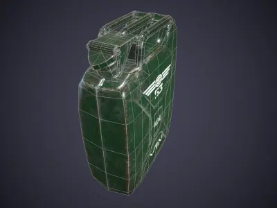 Low poly Jerrycan gas can Low-poly 3D model