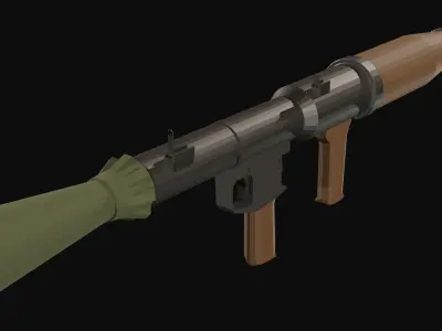 RPG Low Poly grenade launcher Low-poly 3D model