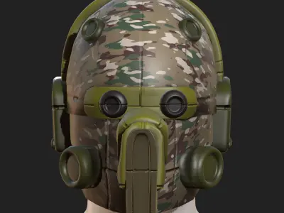 Helmet military combat soldier armor Low-poly 3D model