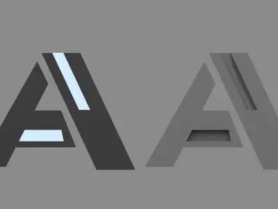 Cyberpunk 3D Alphabet Vol 01 Free Free low-poly 3D model