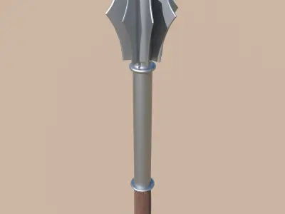  Steel Club Mace - Blunt Weapon Free low-poly 3D model