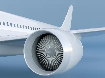 Boeing 787-8 dreamliner CAD 3d model 3D model