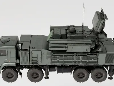 Pantsir S1 Air Defense System 3D model