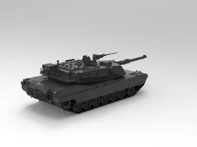 M1 Abrams battle tank 3D model