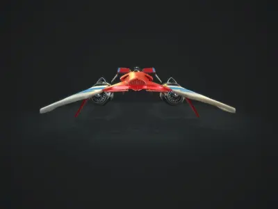 MsRacer Low Poly PBR plane Low-poly 3D model
