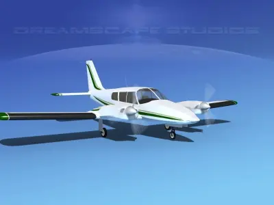 Piper PA-34 Seneca V03 3D model