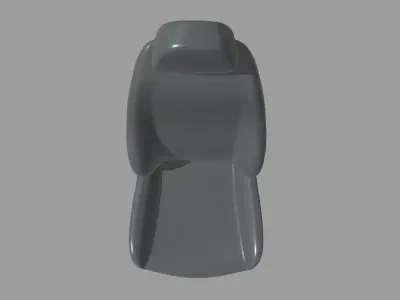 Car Seat 021 Low-poly 3D model