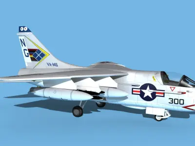 Chance Vought A-7C Corsair II V25 USN 3D model