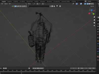 Realistic Watch Tower 3D Model Low-poly 3D model