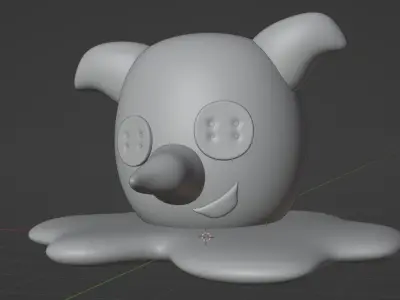 snow pig 3D model