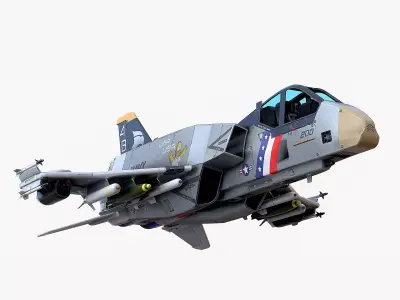 Sci-Fi Jet Fighter Plane Raptor USA PBR 3D model