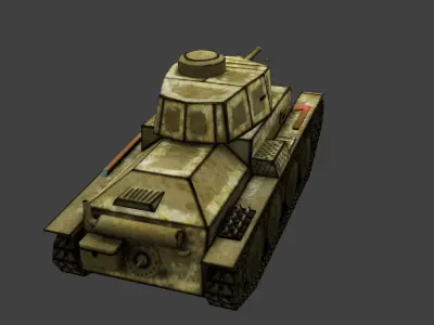 Tank Panzer Pz Kpfw 38 t Game Ready Low poly Free low-poly 3D model