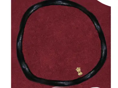 Soldier leather steering wheel cover Low-poly 3D model