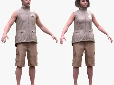 Man and Woman in Summer Outfit 2