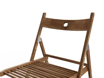 Wooden Chair 3D model 8