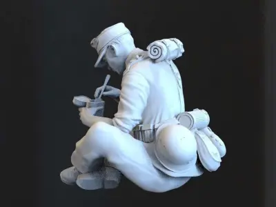 German soldier 3D print model