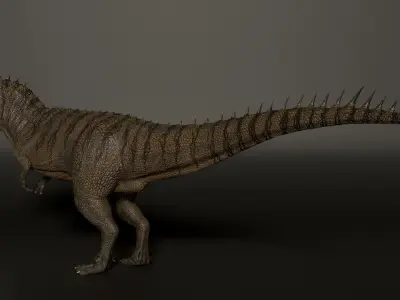Giganotosaurus dinosaur Low-poly 3D model