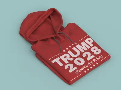 Trump 2028 Folded Hoodie 3D model