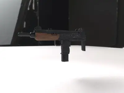 Mid detailed UZI Free 3D model