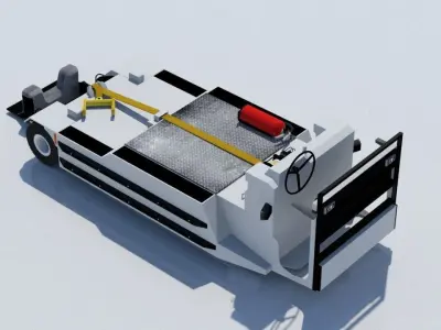 Pushback Lektro 8750 tractor Low Poly  Low-poly 3D model