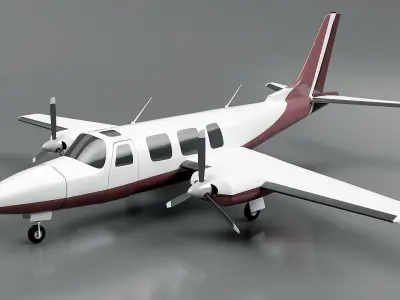 Piper Aerostar private turboprop airplane 3D model
