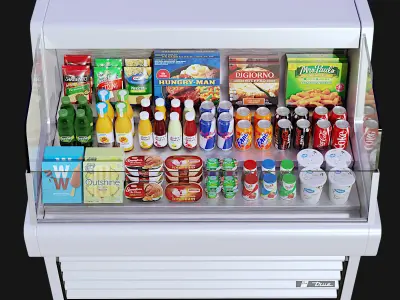 True THAC Air Curtain Merchandiser 3D model