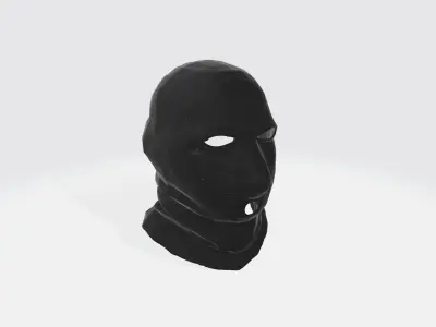 A black ski mask 3D model