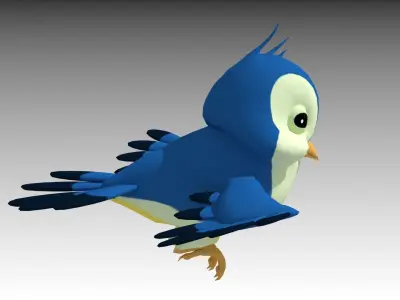 Bird Toon Low-poly 3D model