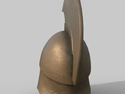 Greek helmet Low-poly 3D model get