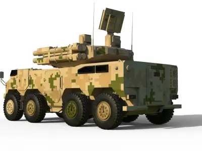 Type 625E AA Gun Missile System 3D model