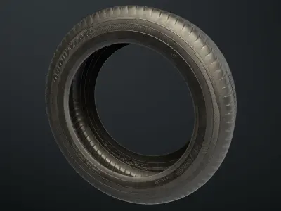 Low Poly Tire Low-poly 3D model