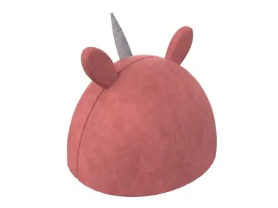 Unicorn Meow Hut Cat Hut Cat Tent Cozy Red 3D model