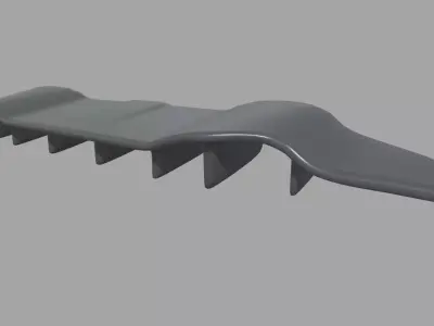 Rear Bumper 02 Low-poly 3D model