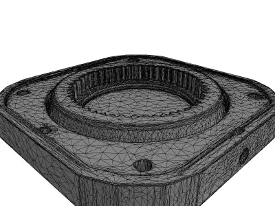 Precision Industrial Spline Drive Component Low-poly 3D model