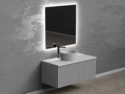 Modern Bathroom Furniture made in blender Free 3D model