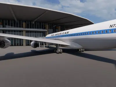  Boeing 707  3D model